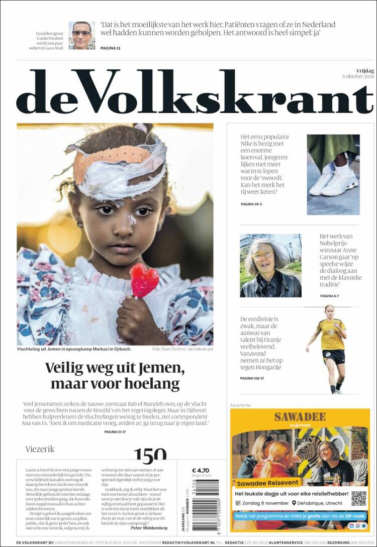 Portada de De Volkskrant (Netherlands)