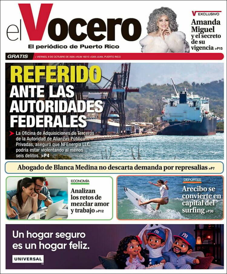 Portada de Vocero (Puerto Rico)