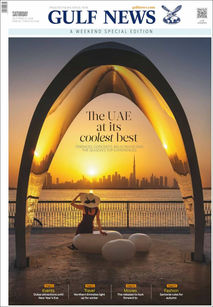 Portada de Gulf News (Asia-Pacific)
