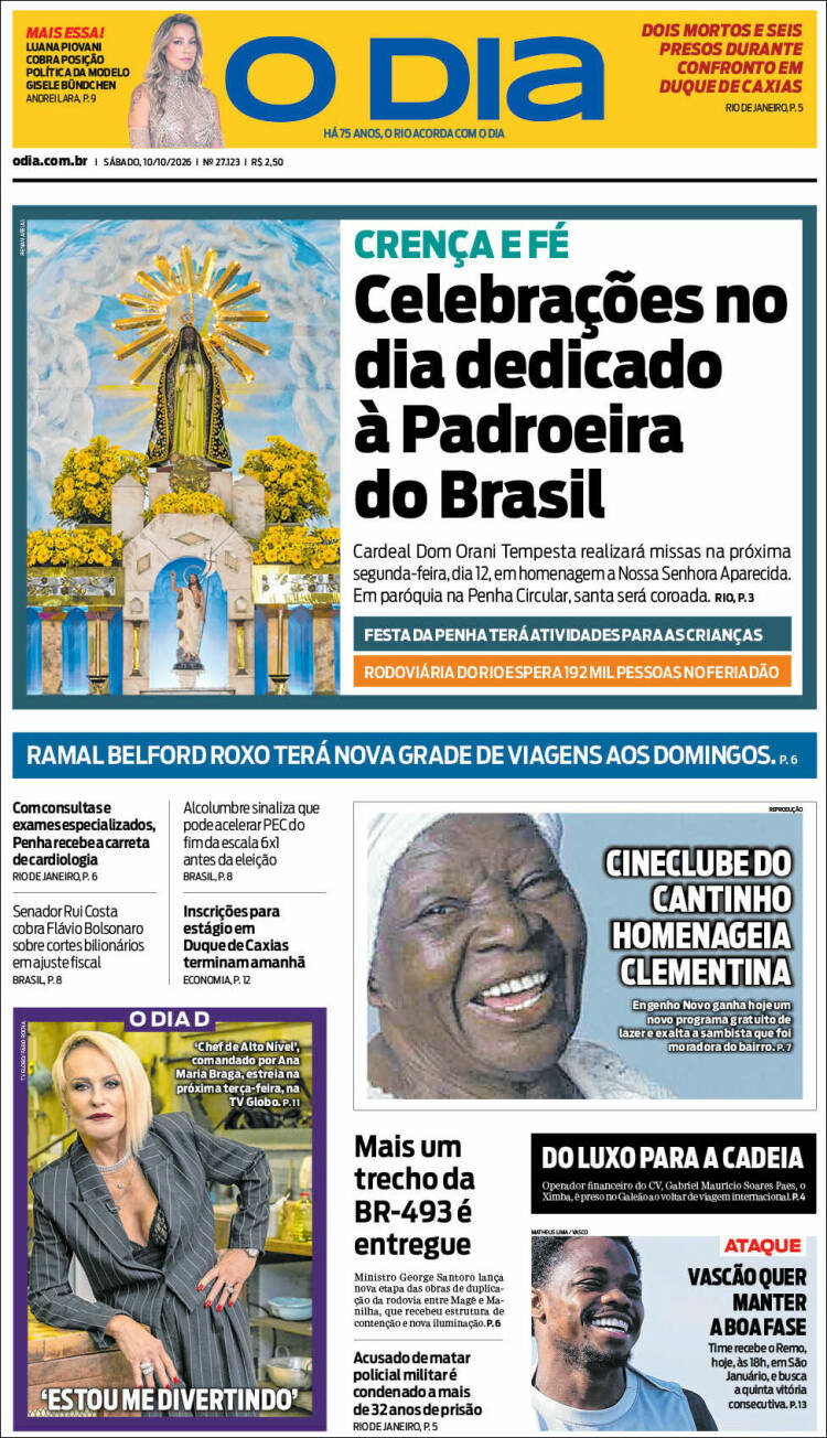 Portada de O Dia (Brasil)