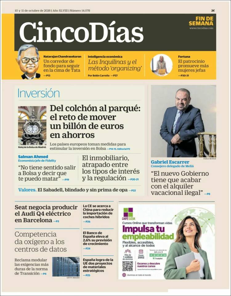 Portada de Cinco Días (Espa&ntilde;a)