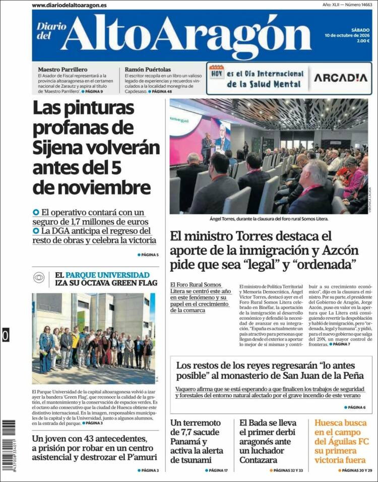 Portada de Diario del AltoAragón (Espa&ntilde;a)