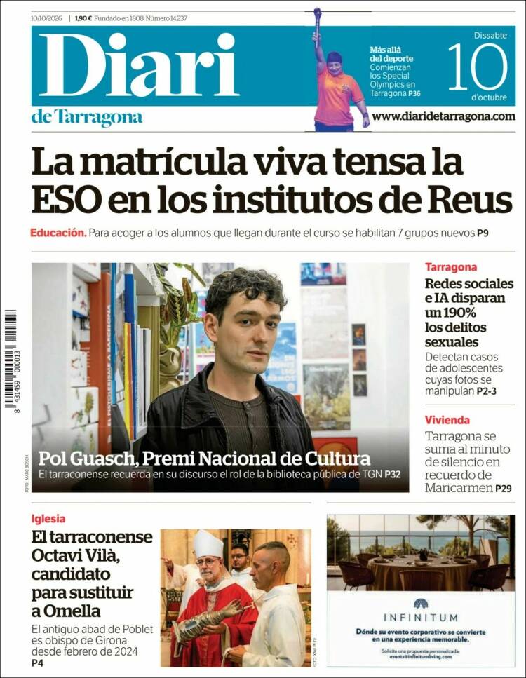 Portada de Diari de Tarragona (Espa&ntilde;a)