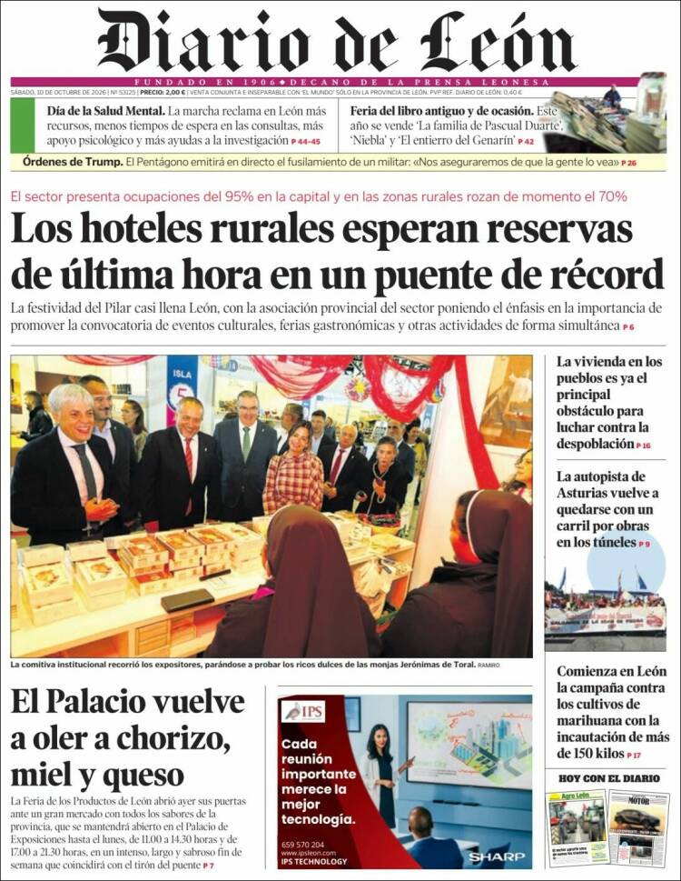 Portada de Diario de León (Espa&ntilde;a)