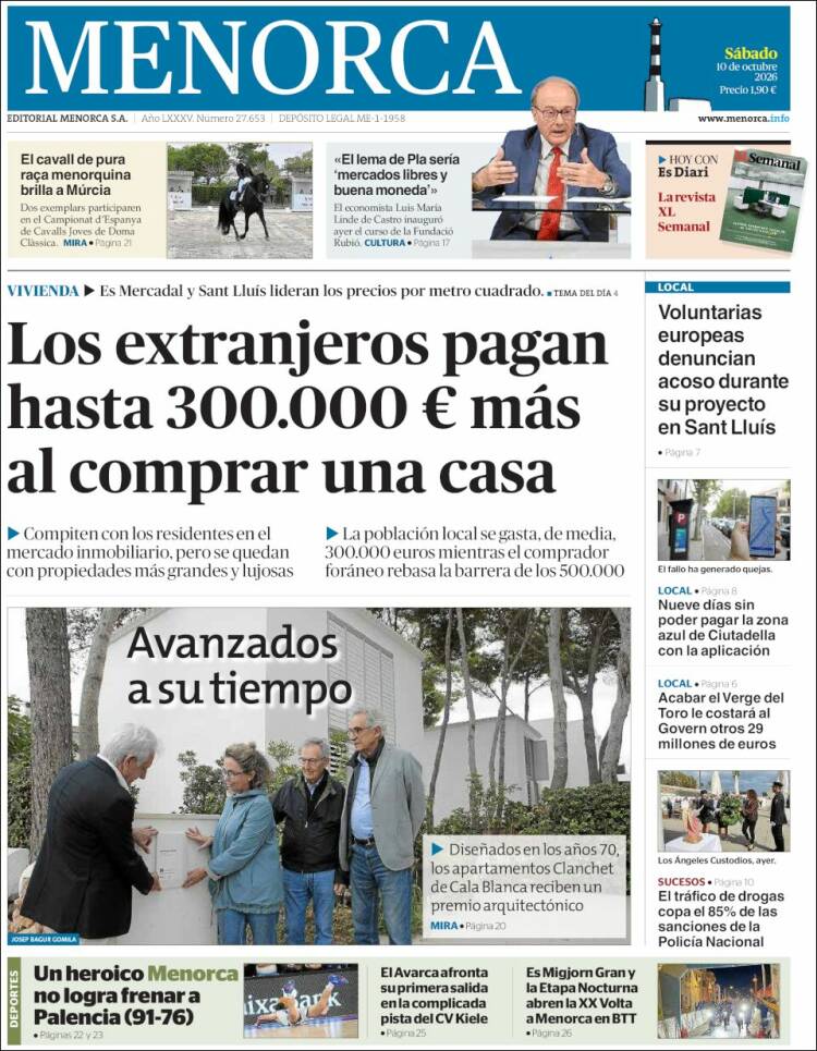 Portada de Menorca - Diario Insular (Espa&ntilde;a)
