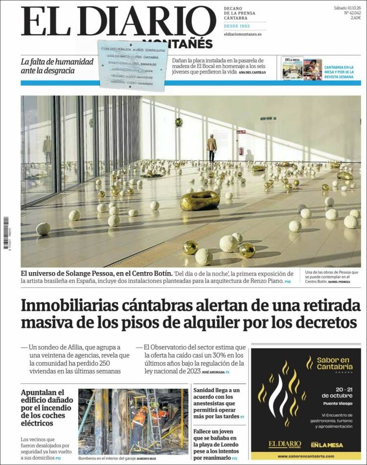 Portada de El Diario Montañés (Espa&ntilde;a)