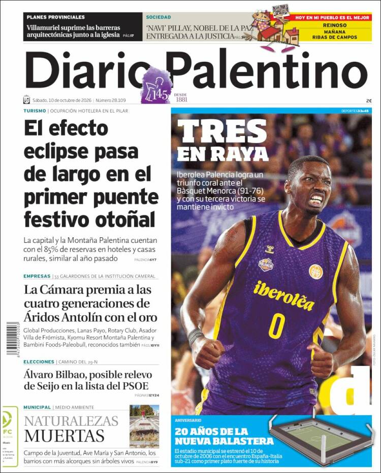 Portada de Diario Palentino (Espa&ntilde;a)