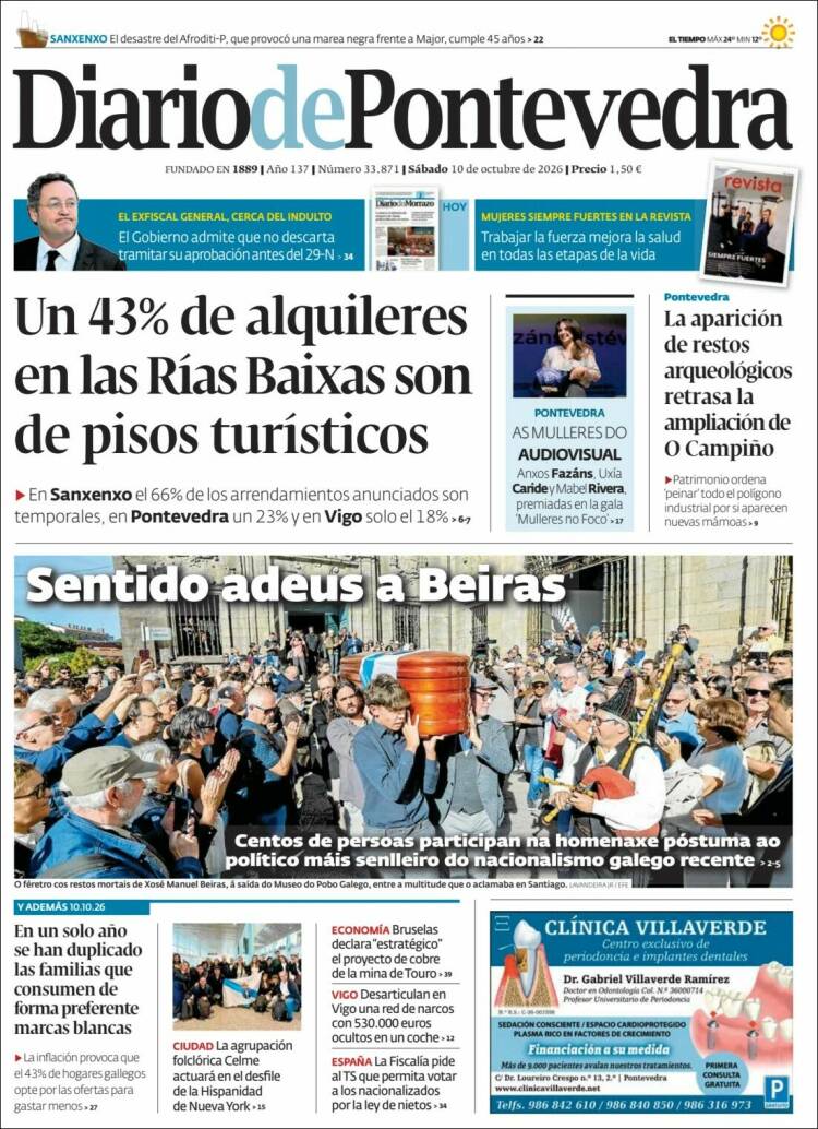 Portada de Diario de Pontevedra (Espa&ntilde;a)