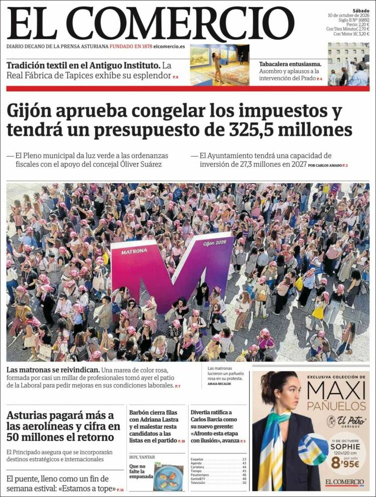 Portada de El Comercio - Gijón (Espa&ntilde;a)