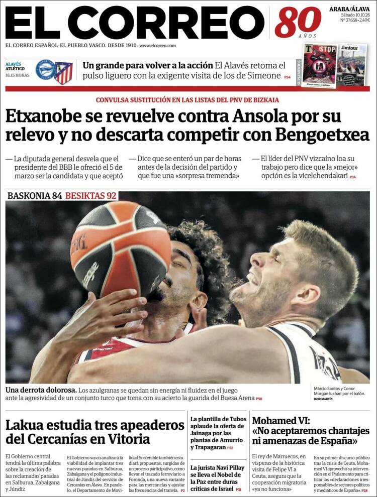 Portada de El Correo - Álava (Espa&ntilde;a)