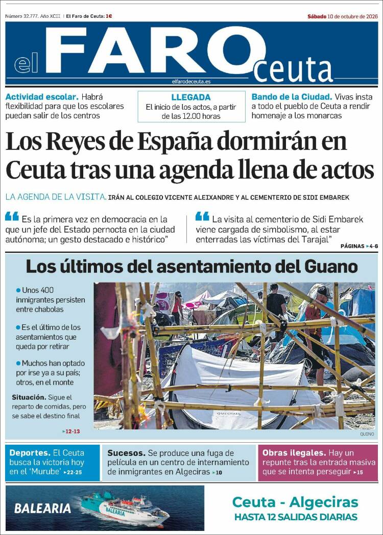 Portada de El Faro de Ceuta (Espa&ntilde;a)