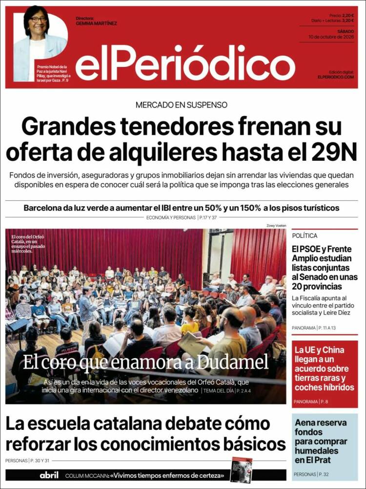 Portada de El Periódico (Espa&ntilde;a)