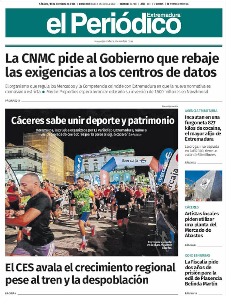 Portada de El Periódico de Extremadura (Espa&ntilde;a)