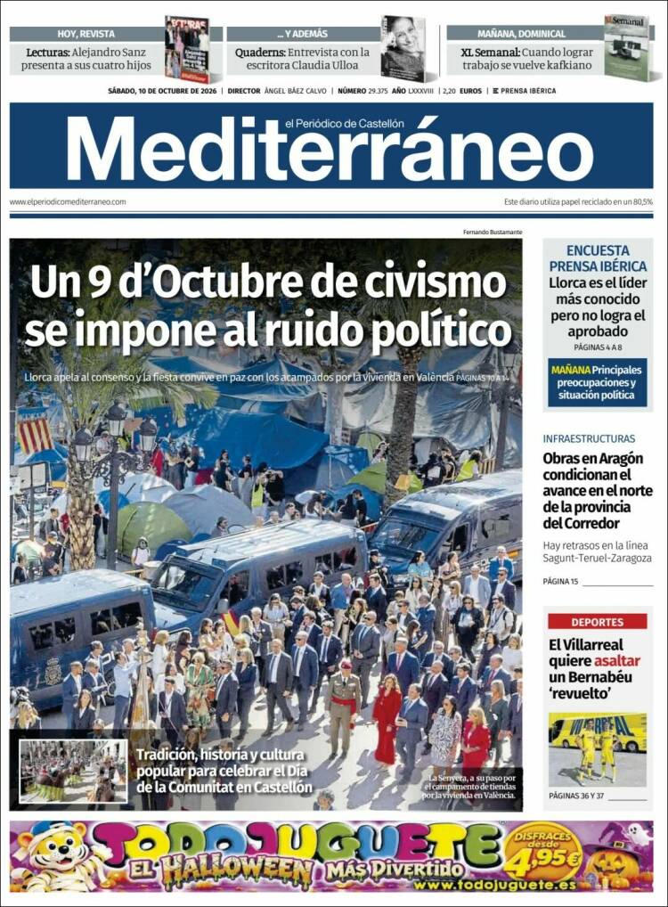 Portada de El Periódico Mediterraneo (Espa&ntilde;a)