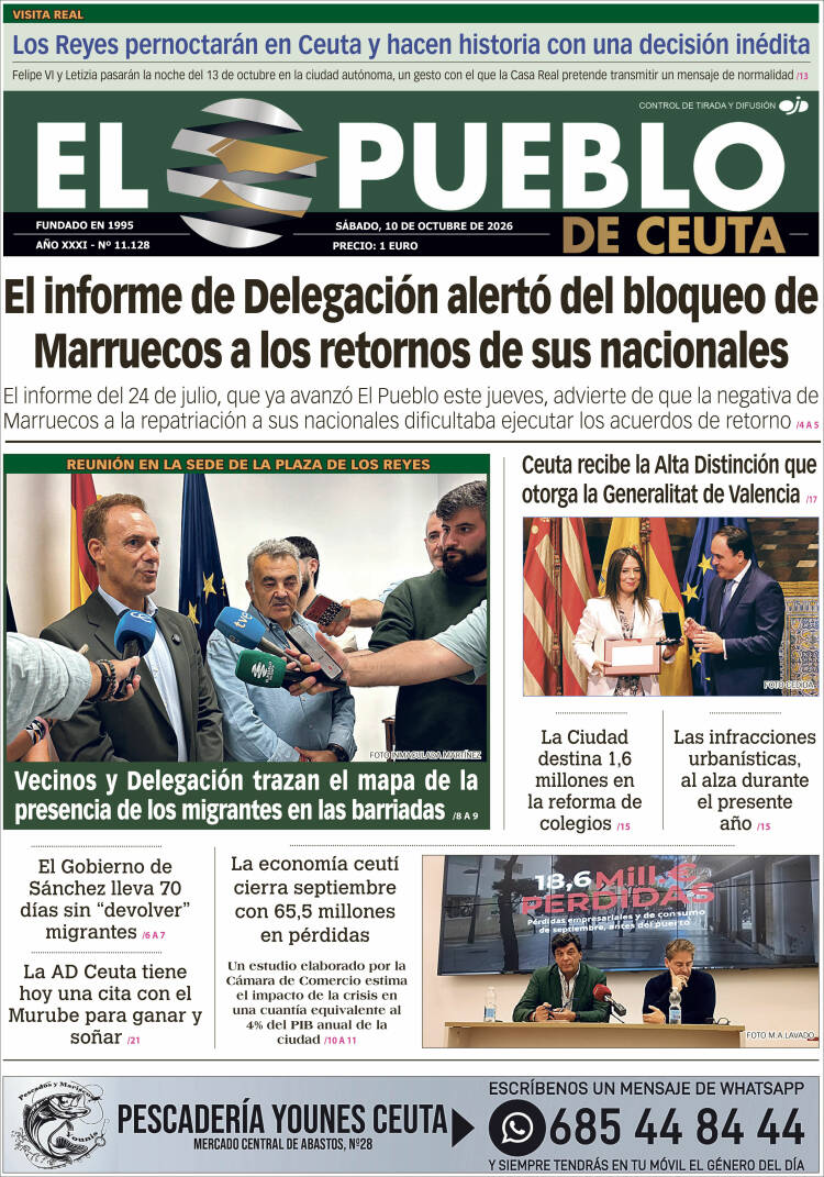 Portada de El Pueblo de Ceuta (Espa&ntilde;a)