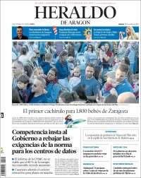 Portada de Heraldo de Aragón (Spain)
