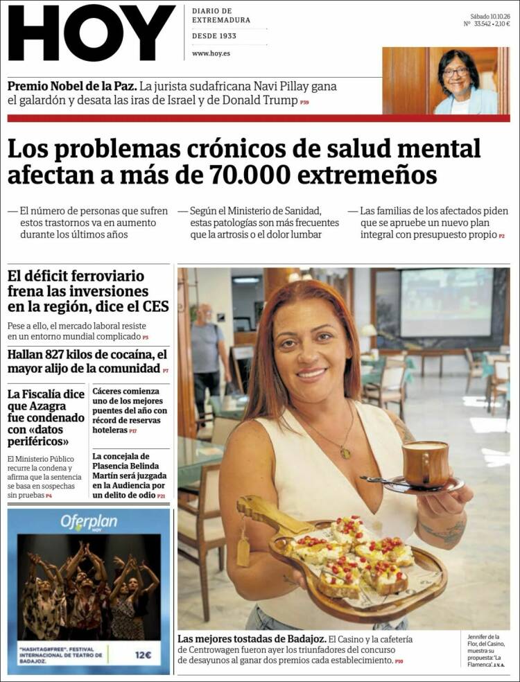 Portada de Hoy - Caceres (Espa&ntilde;a)