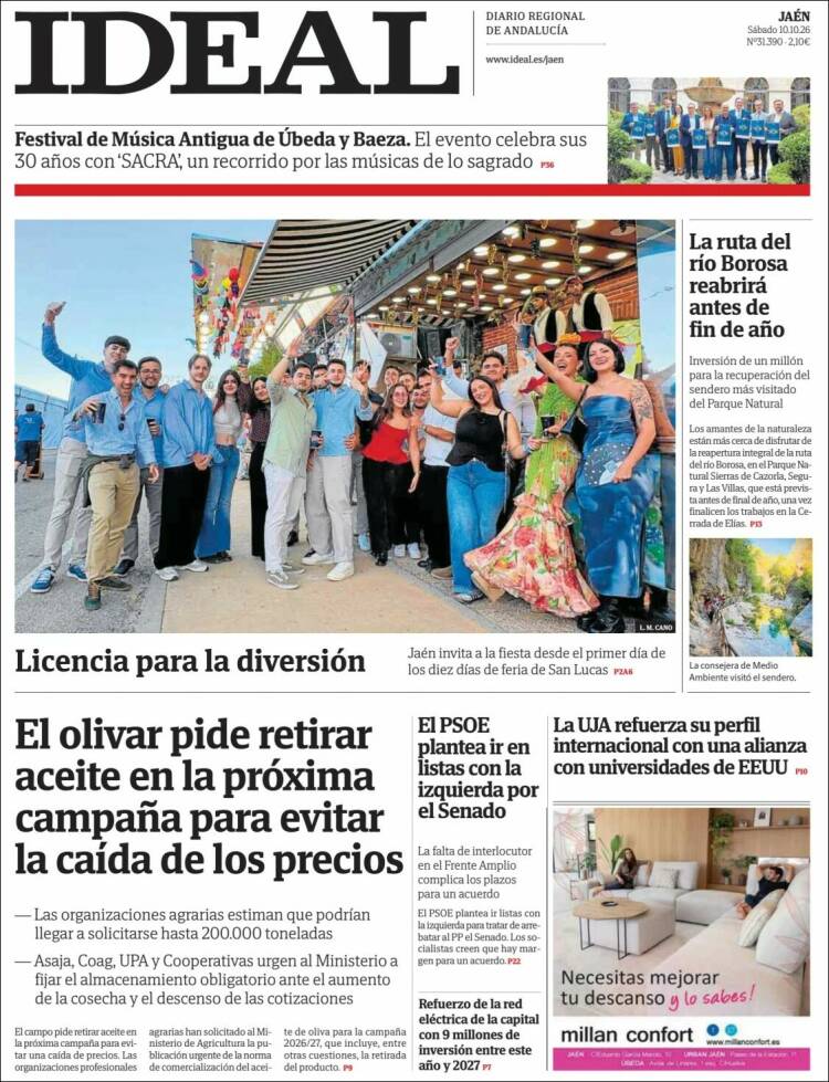 Portada de El Ideal de Jaén (Espa&ntilde;a)