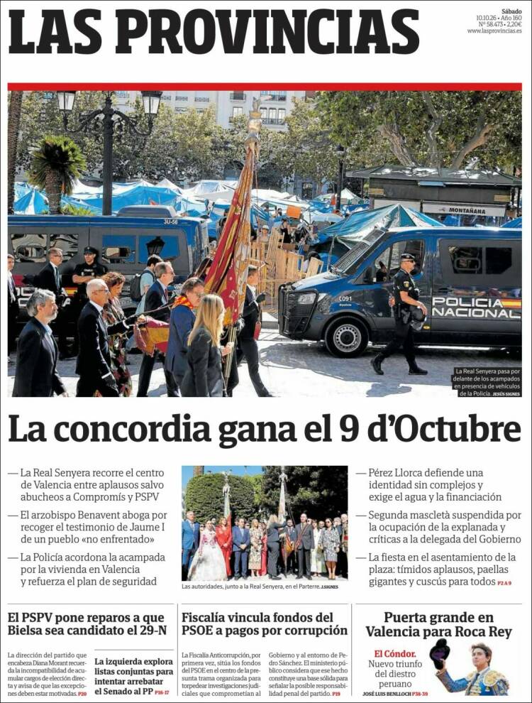 Portada de Las Provincias (Spain)