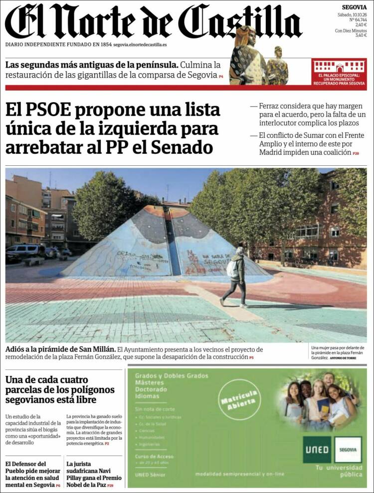 Portada de Norte de Castilla - Segovia (Espa&ntilde;a)