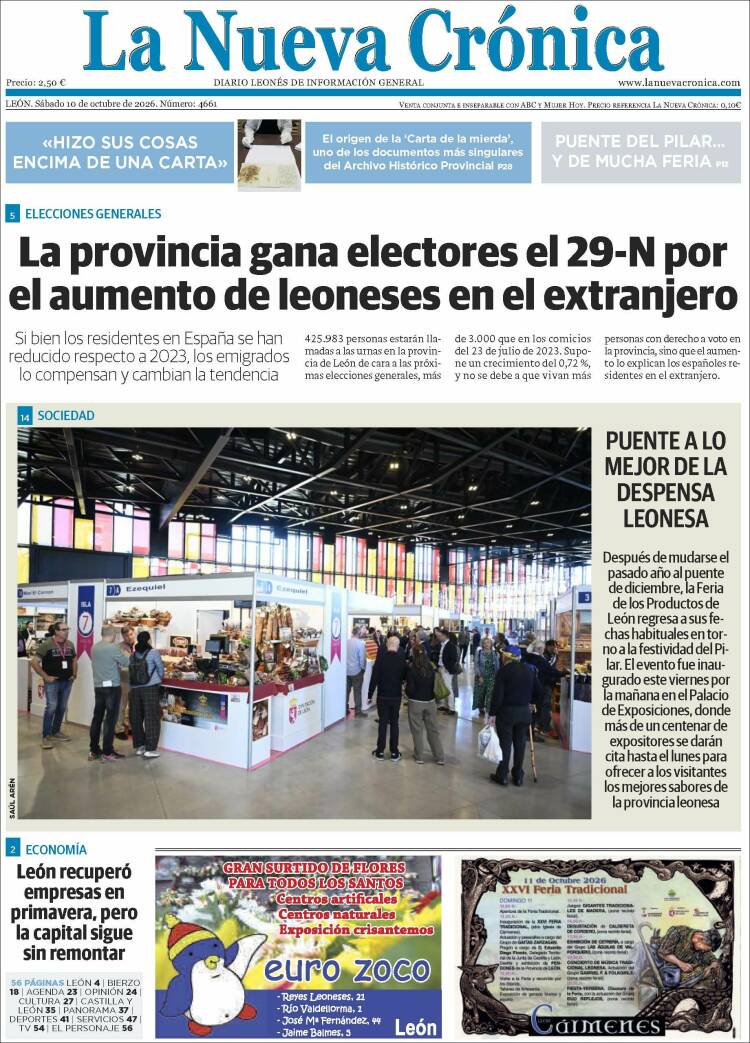 Portada de La Nueva Crónica (Espa&ntilde;a)