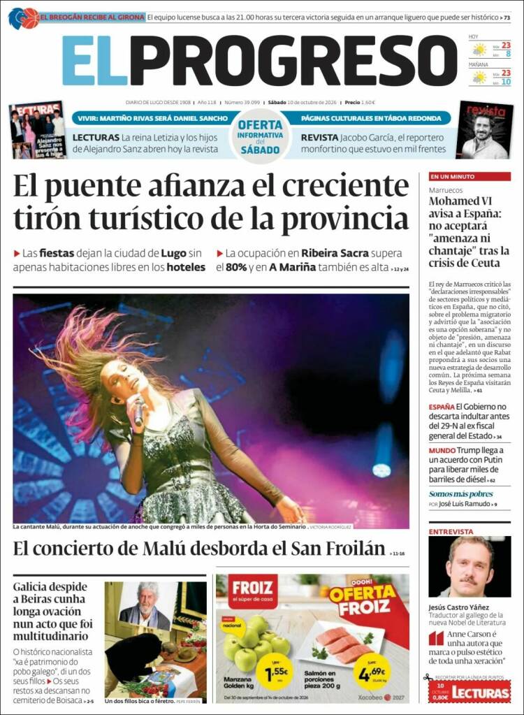 Portada de El Progreso (Espa&ntilde;a)