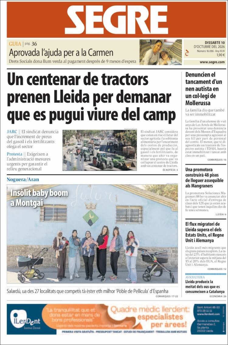 Portada de Segre (Espa&ntilde;a)