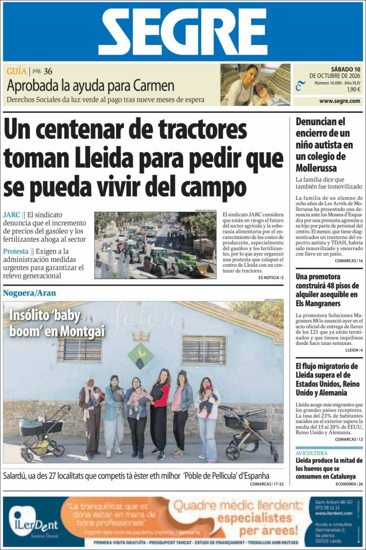 Portada de Segre  (Spain)