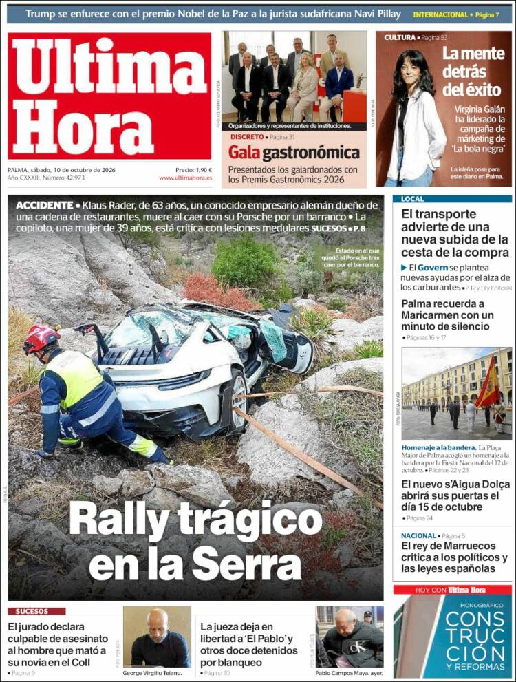 Portada de Última Hora (Espa&ntilde;a)