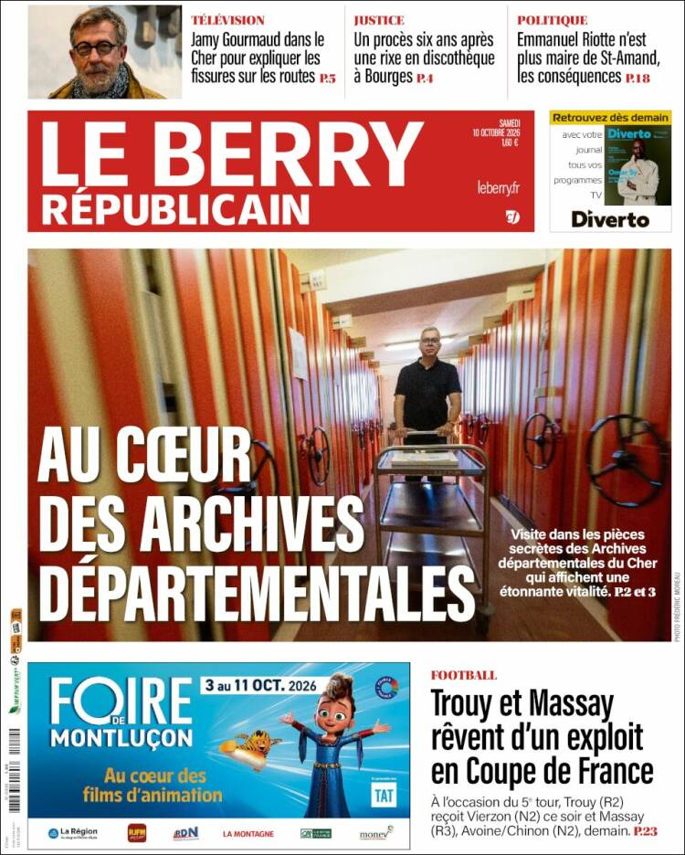 Portada de Berry Republicain (Francia)