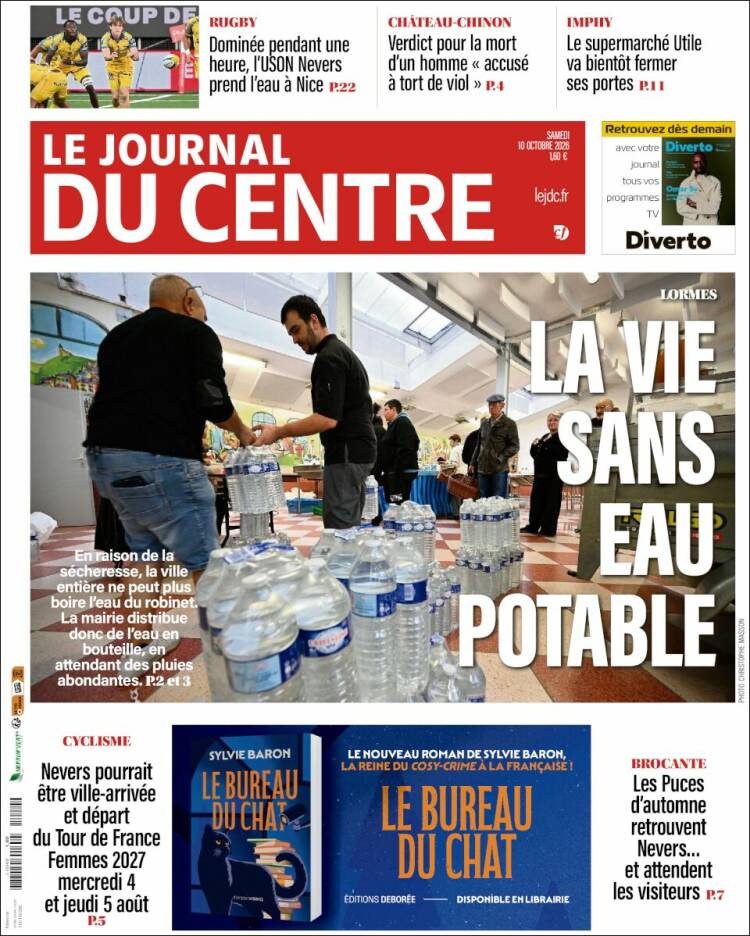 Portada de Le Journal du Centre (Francia)