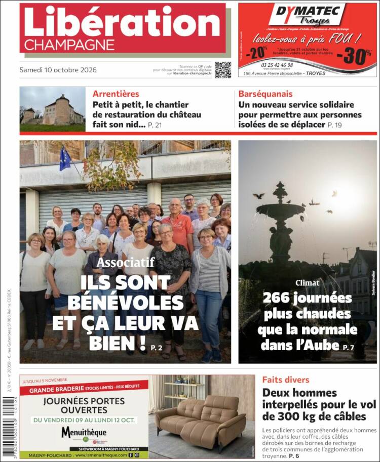 Portada de Libération Champagne (Francia)