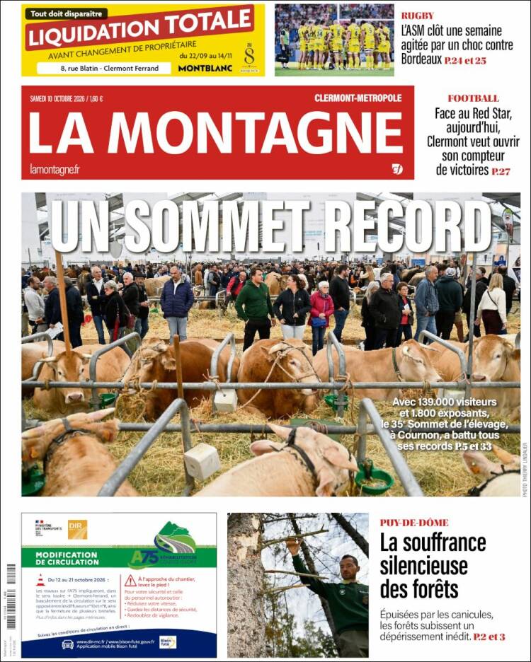 Portada de La Montagne (Francia)