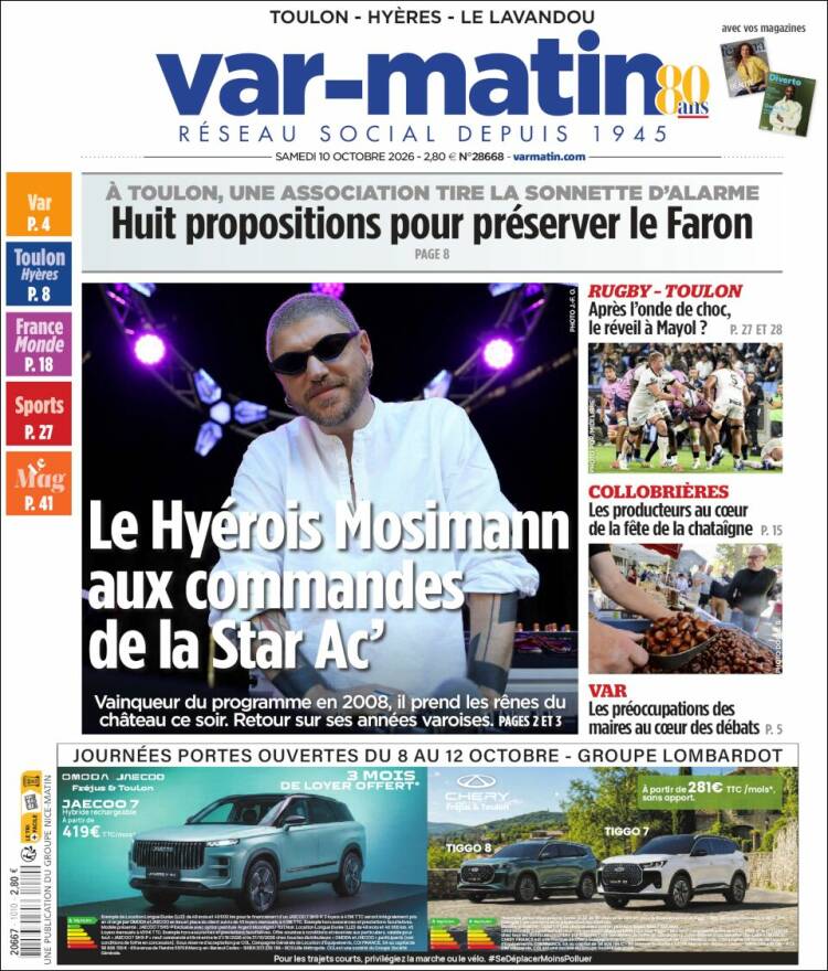 Portada de Var-Matin (Francia)