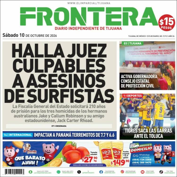 Portada de Frontera (M&eacute;xico)