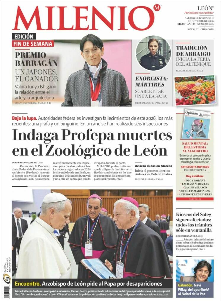 Portada de Milenio de León (M&eacute;xico)