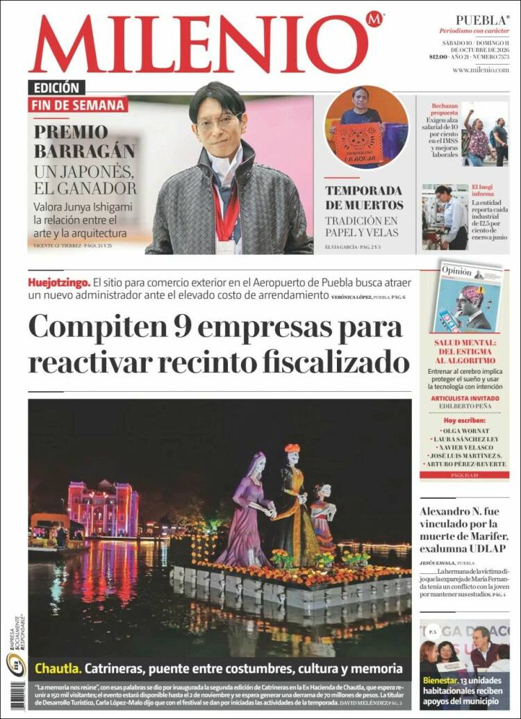 Portada de Milenio de Puebla (M&eacute;xico)