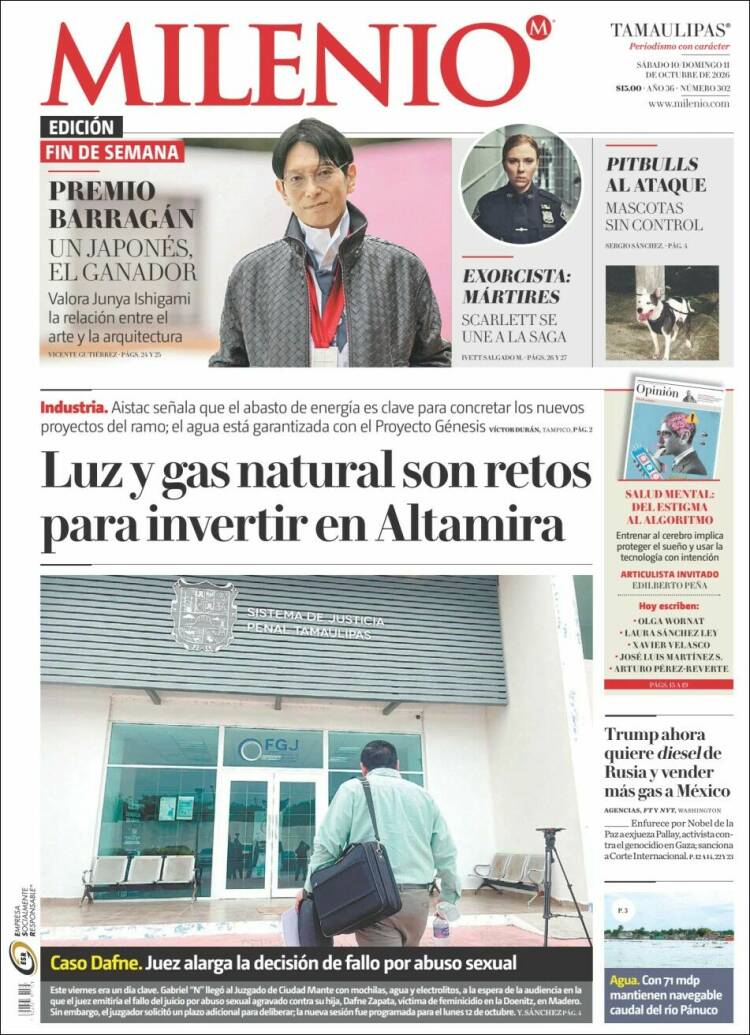 Portada de Milenio - Tamaulipas (M&eacute;xico)