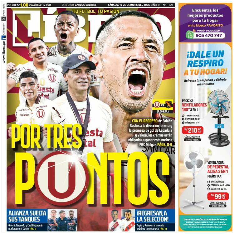 Portada de Líbero (Peru)