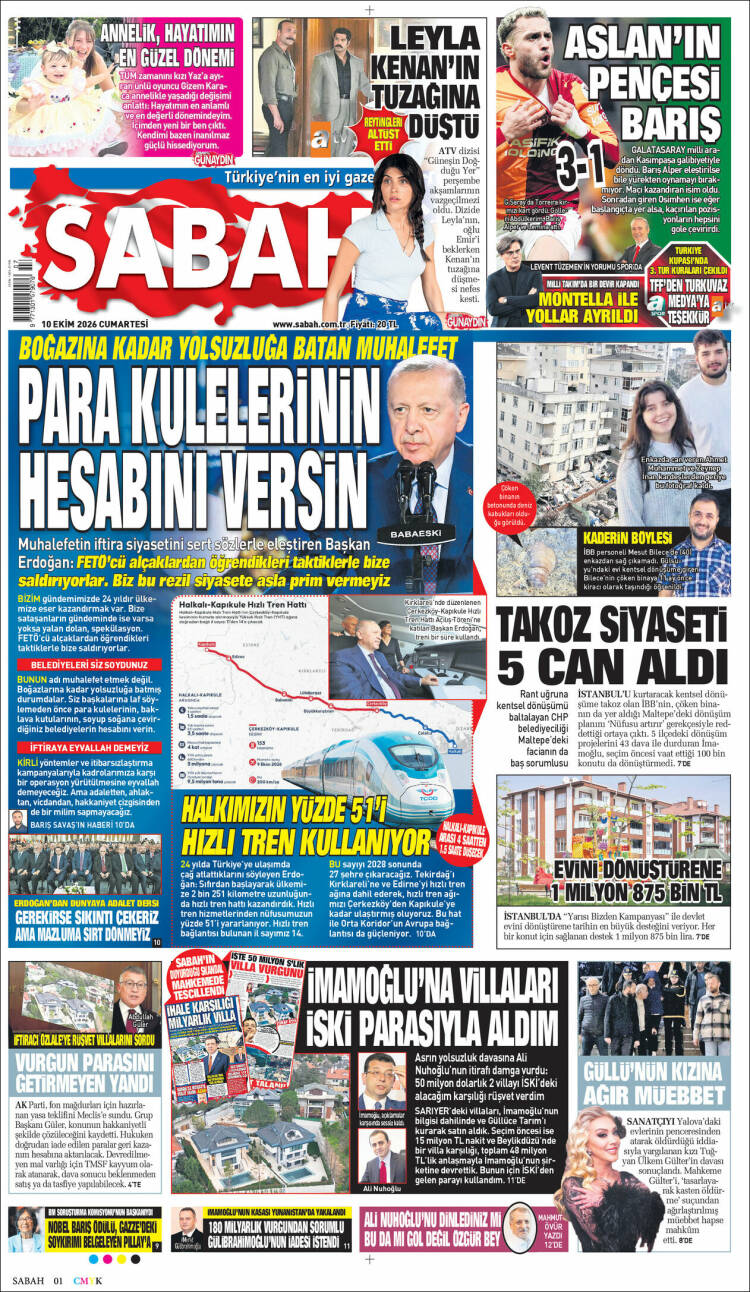 Portada de Sabah (Turqu&iacute;a)