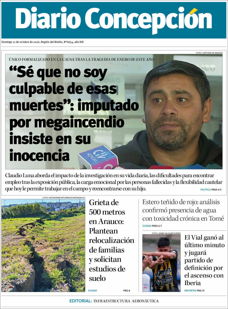 Portada de Diario de Concepción (Chile)