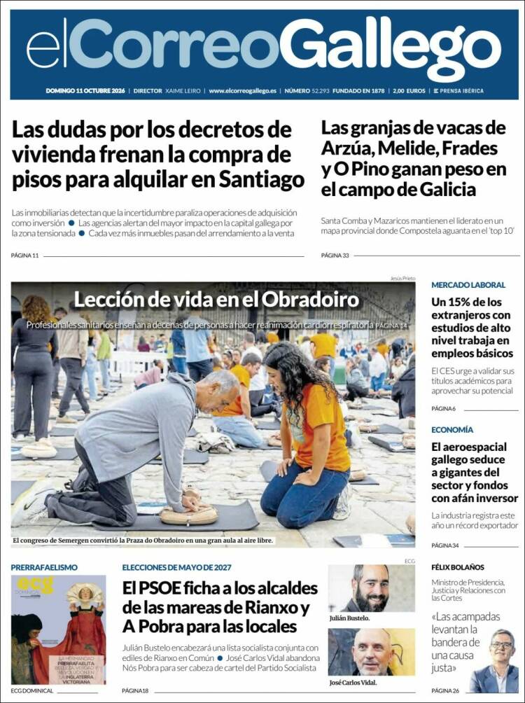 Portada de El Correo Gallego (Spain)