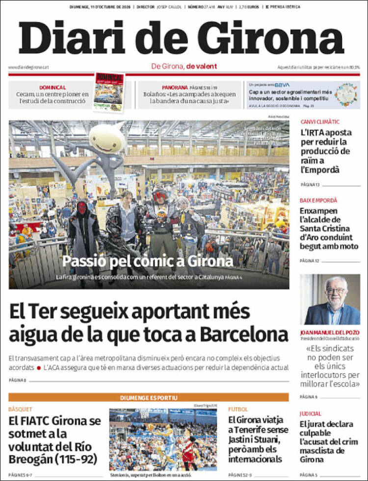 Portada de Diari de Girona (Espa&ntilde;a)