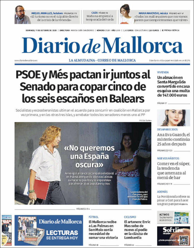 Portada de Diario de Mallorca (Espa&ntilde;a)