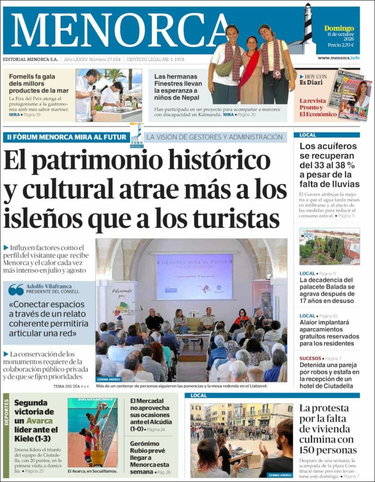 Portada de Menorca - Diario Insular (Espa&ntilde;a)