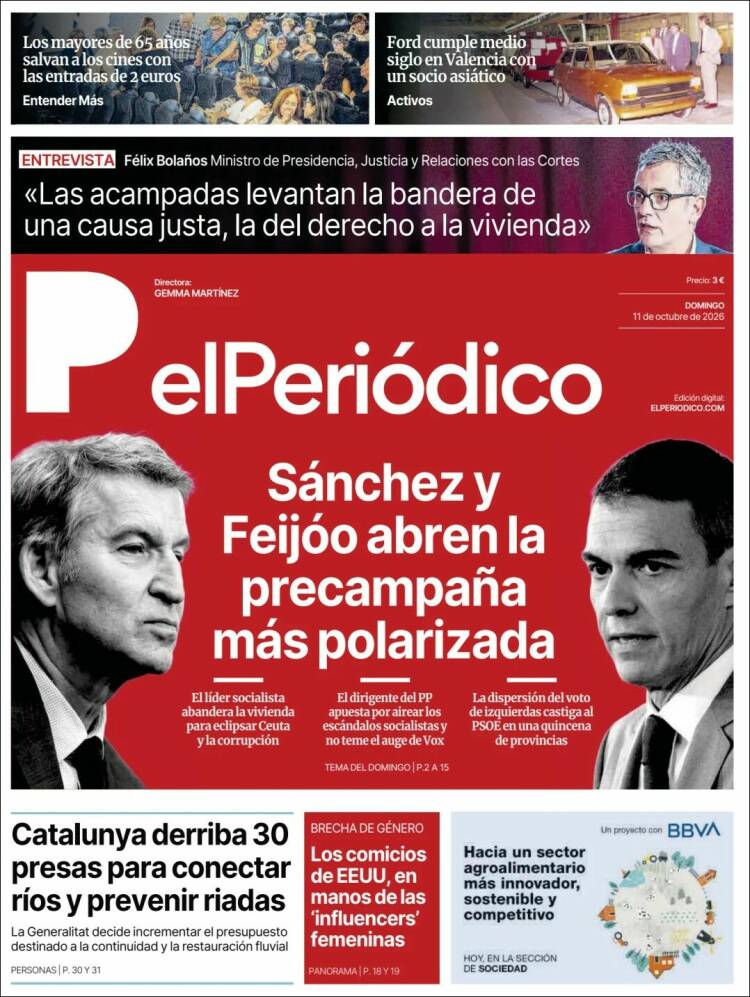 Portada de El Periódico (Espa&ntilde;a)