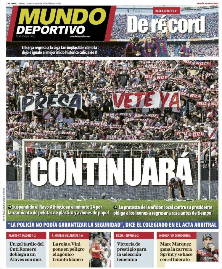 Portada de Mundo Deportivo Bizkaia (Espa&ntilde;a)