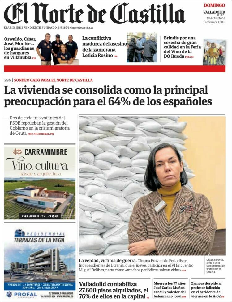 Portada de Norte de Castilla - Valladolid (Espa&ntilde;a)