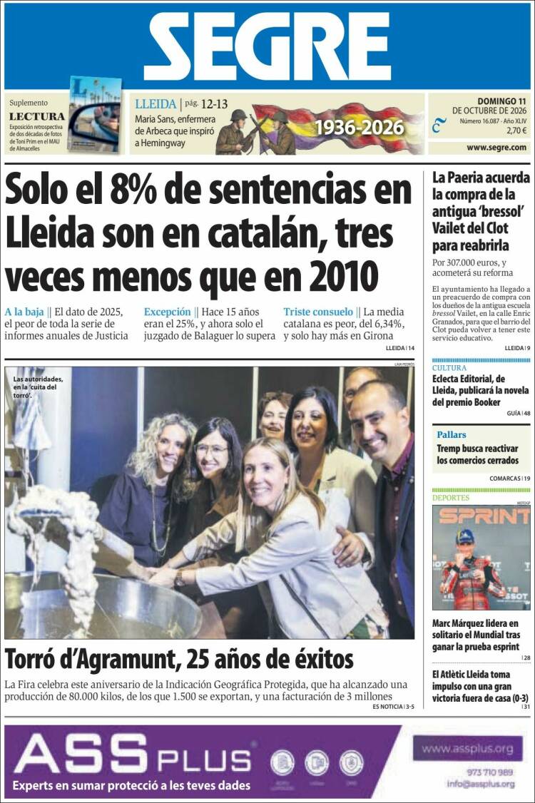 Portada de Segre  (Espa&ntilde;a)