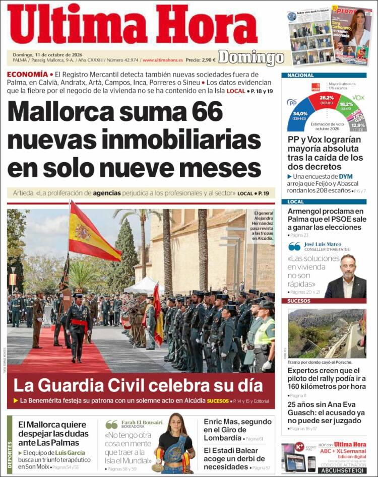 Portada de Última Hora (Espa&ntilde;a)